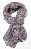 Écharpe tissée motifs imprimés
