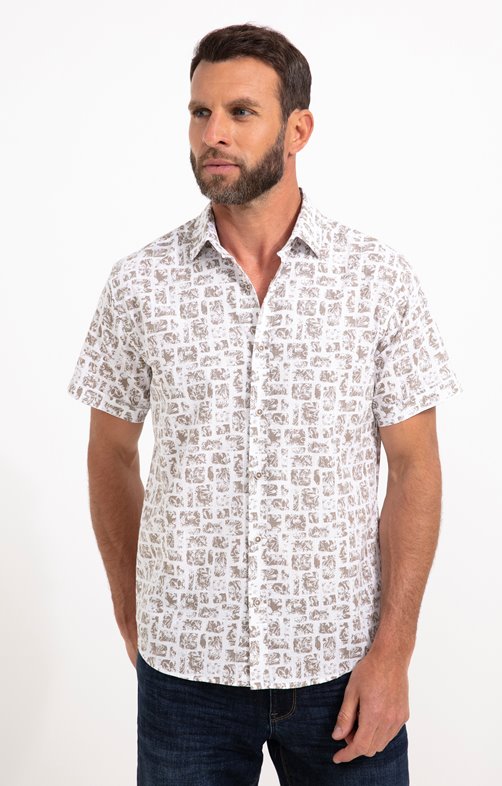 Chemise regular à motifs imprimés