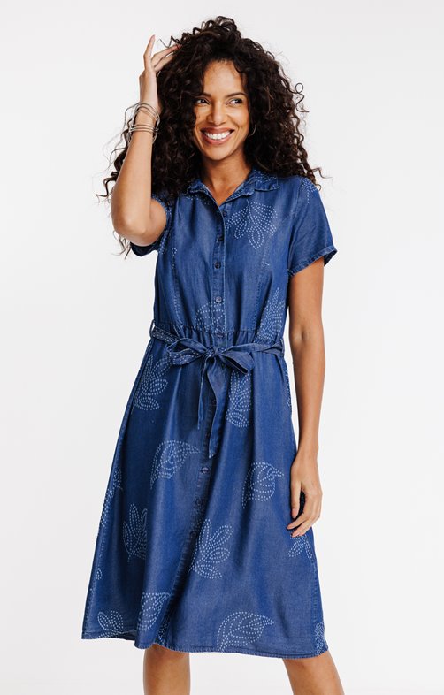 Robe chemise en lyocell