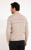 Pull col rond beige