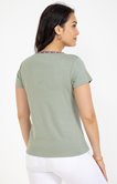 Tee-shirt uni col mao