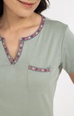 Tee-shirt uni col mao