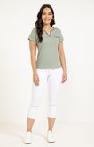 Tee-shirt uni col mao