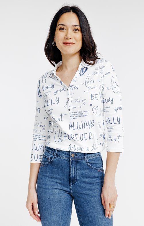 Tee-shirt imprimé manches 3/4