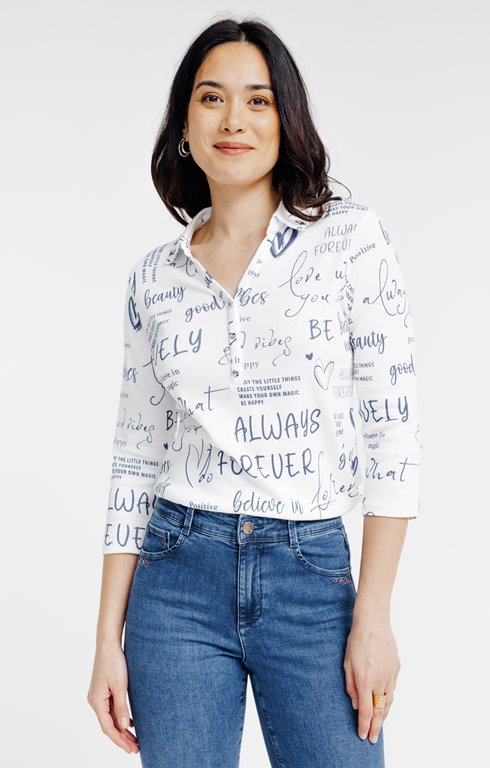 Tee-shirt imprimé manches 3/4