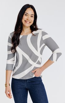 Tee-shirt imprimé manches 3/4