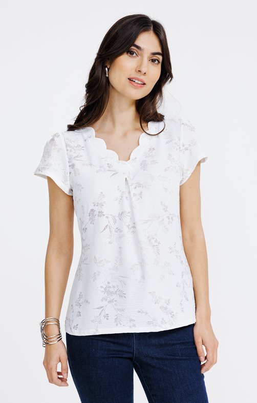 Tee-shirt imprimé foil manches courtes