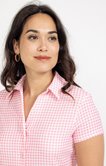 Tee-shirt vichy manches courtes