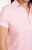 Tee-shirt vichy manches courtes
