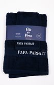 Serviette et 2 gants de toilette papa