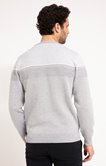 Pull col rond gris
