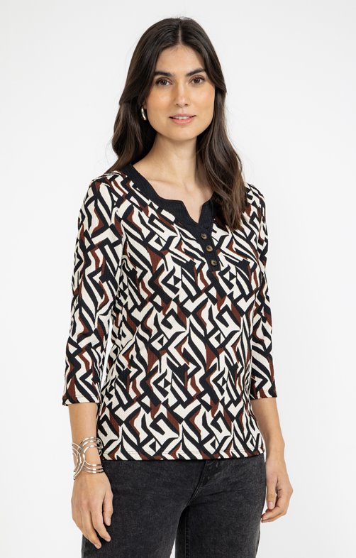 Tee-shirt imprimé manches 3/4