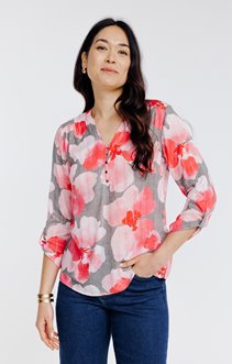 Tunique imprimée grosse fleur