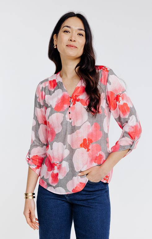 Tunique imprimée grosse fleur