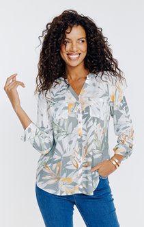 Blouse imprimé feuillage