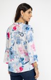 Tunique imprimé fleurs avec plis