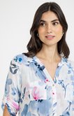 Tunique imprimé fleurs avec plis