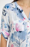 Tunique imprimé fleurs avec plis