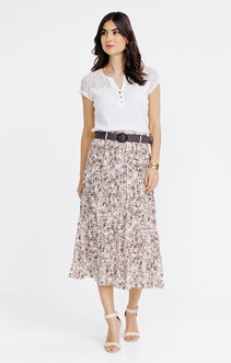 Jupe froisée longue en cloony