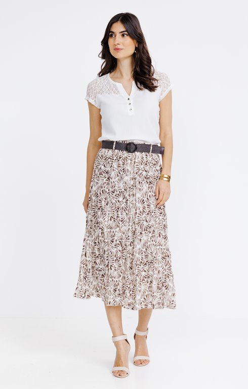 Jupe froisée longue en cloony