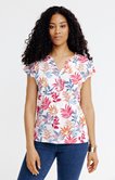 Tee-shirt imprimé feuilles tropicales
