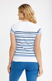 Tee-shirt été en coton motif rayures