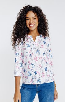 Tee-shirt imprimé manches 3/4