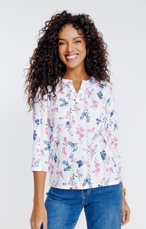 Tee-shirt imprimé manches 3/4