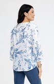 Tunique imprimée feuillage en lin 