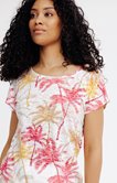 Tee-shirt été imprimé palmier