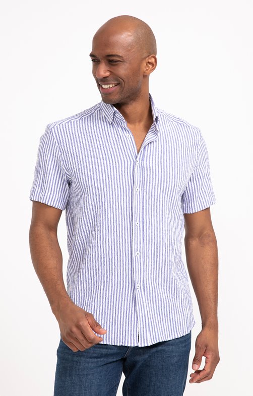 Chemise manches courtes Ray Seersucker