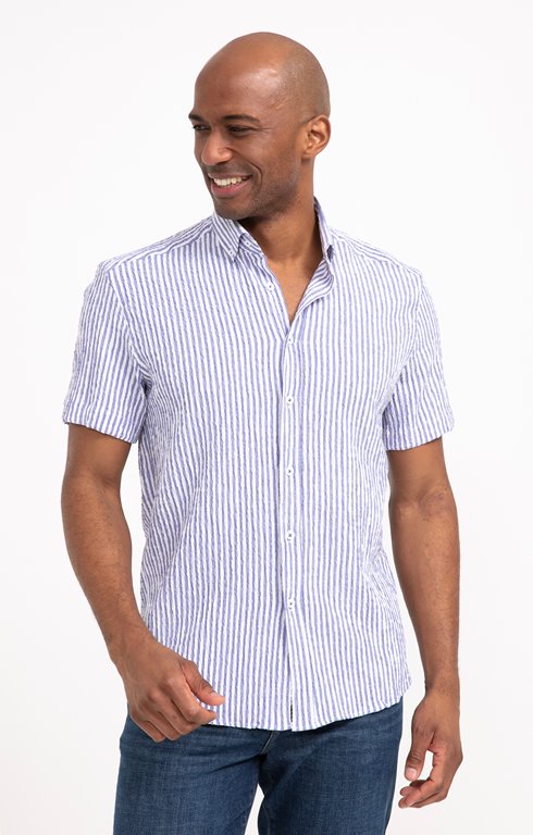 Chemise manches courtes Ray Seersucker