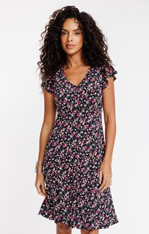 Robe courte patineuse en maille