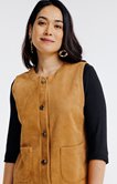 GILET SANS MANCHES EN SUEDINE