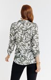 Tunique  col chemise imprimée feuillage 