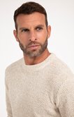 Pull col rond ecru