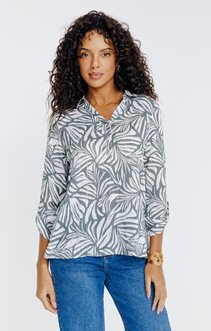 Tunique imprimée col chemise
