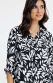 Chemise imprimée feuillage 