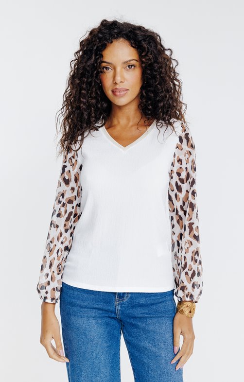 Tee-shirt manches longues col v