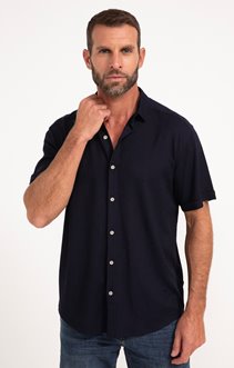 Chemise manches courtes crepon