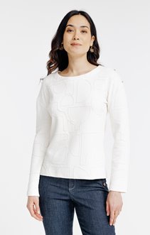 Tee-shirt jacquard manches longues