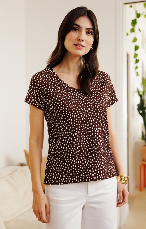 Tee-shirt manches courtes à pois