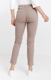 Pantalon 7/8 brodé en coton viscose
