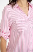Chemise rayée rose