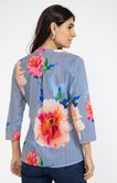 Tunique rayée imprimé fleur