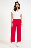 Pantalon fluide large avec ceinture