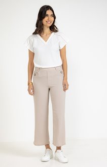 Pantalon fluide large avec ceinture