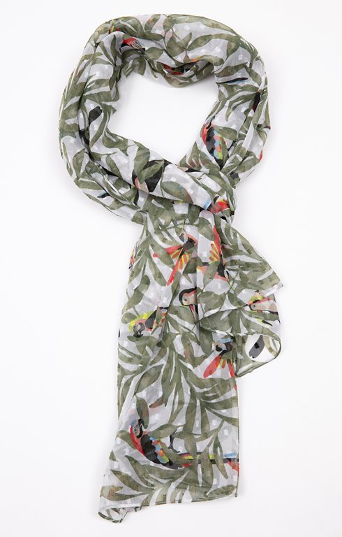 GRAND FOULARD IMPRIME TISSE