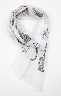 GRAND FOULARD TISSE IMPRIME