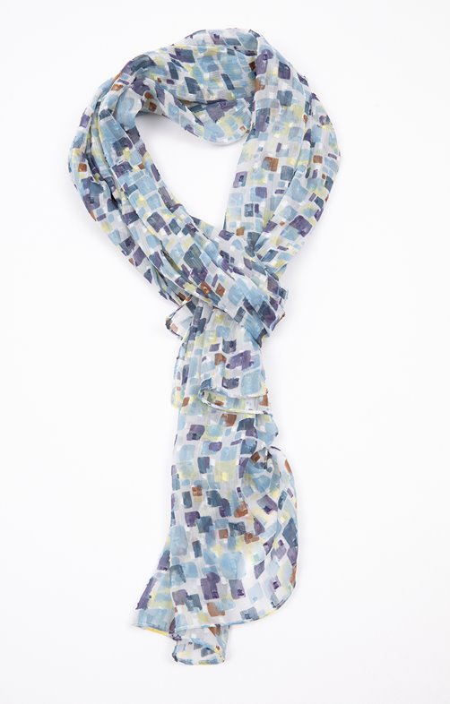 PETIT FOULARD CHIFFON TISSE IMPRIME